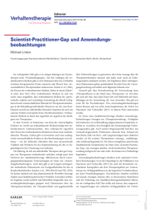 Scientist-Practitioner-Gap und Anwendungs