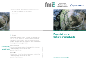 Psychiatrische Schlafsprechstunde