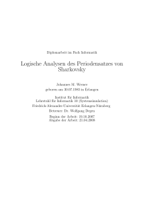 Logische Analysen des Periodensatzes von