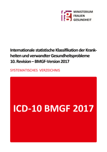 ICD-10 BMG 2017 Systematisches Verzeichnis