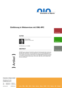 Einführung in Webservices mit XML-RPC