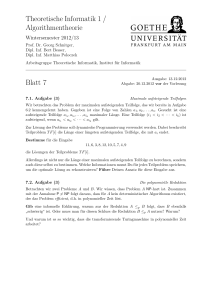 Blatt 07 - Theoretische Informatik