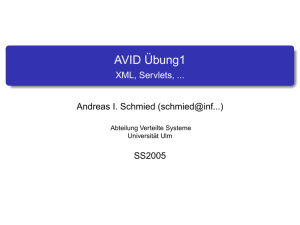 AVID Übung1 - XML, Servlets