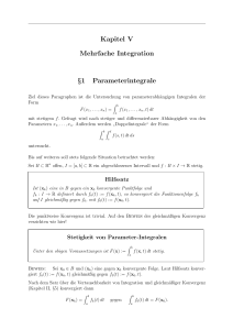 Kapitel V Mehrfache Integration §1 Parameterintegrale