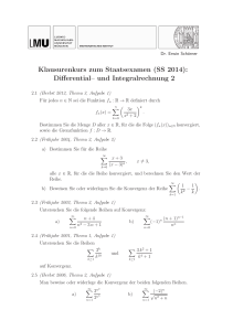 Klausurenkurs zum Staatsexamen (SS 2014): Differential– und