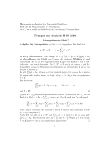 Ubungen zur Analysis II SS 2006 - Mathematisches Institut Heidelberg