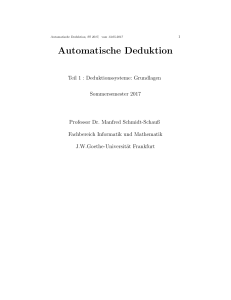 Automatische Deduktion - Goethe