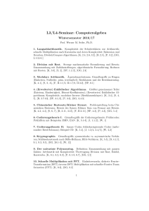 L3/L4-Seminar: Computeralgebra