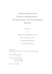 Prognosefaktoren des Endometriumkarzinoms - 10