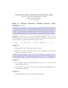 Blatt 3, einfache Theorien, Shelahs Lemma, dicke Formeln, nc(a, b)