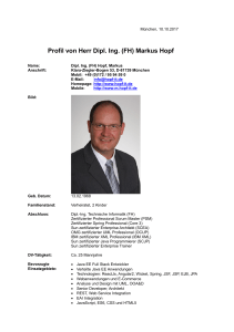 Profil von Herr Dipl. Ing. (FH) Markus Hopf