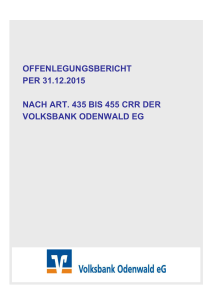 offenlegungsbericht per 31.12.2015 nach art. 435 bis 455 crr der