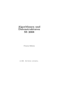Algorithmen und Datenstrukturen SS 2008