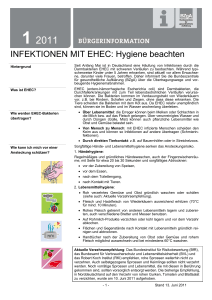 Infektionen mit EHEC: Hygiene beachten