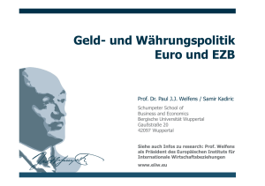 Geld- und Währungspolitik Euro und EZB