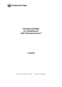 Lösungsvorschläge zur Hauptklausur „1661