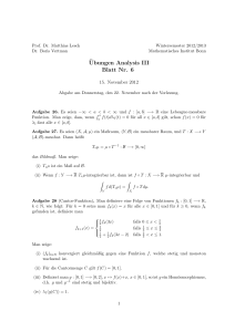 Ubungen Analysis III Blatt Nr. 6 - Mathematisches Institut der