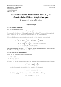 Mathematisches Modellieren für LaG/M Gewöhnliche
