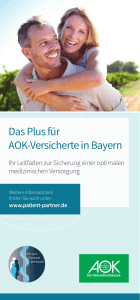 Das Plus für AOK-Versicherte in Bayern - Patient