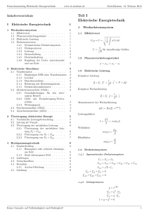 Teil I Elektrische Energietechnik