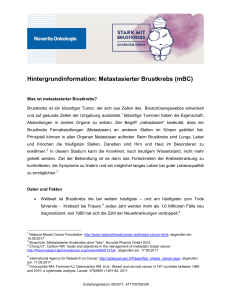 Hintergrundinformation: Metastasierter Brustkrebs