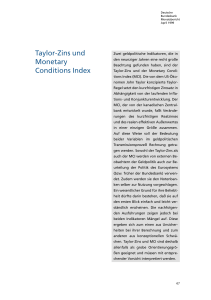 Taylor-Zins und Monetary Conditions Index