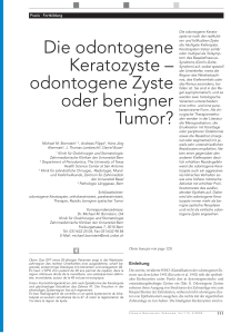 Die odontogene Keratozyste – odontogene Zyste oder benigner