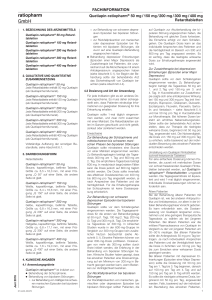 Quetiapin-ratiopharm® 50 mg / 150 mg / 200 mg / 300 mg / 400 mg