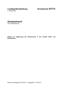 Gesetzentwurf - Landtag Brandenburg