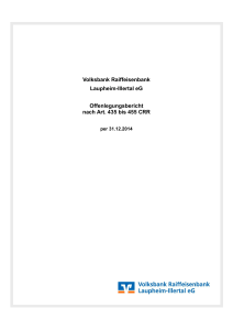 Volksbank Raiffeisenbank Laupheim-Illertal eG Offenlegungsbericht
