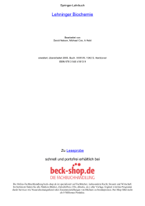 Lehninger Biochemie - Toc - Beck-Shop