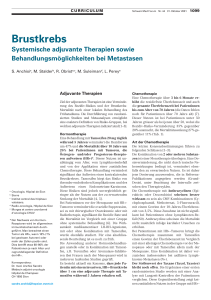 Brustkrebs: Systemische adjuvante Therapien sowie