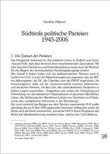 Günther Pallaver über die politischen Parteien in Südtirol