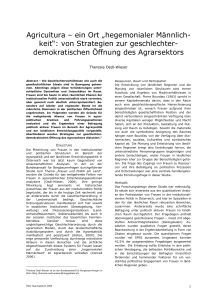 Agricultura - Österreichische Gesellschaft für Agrarökonomie