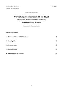 Vertiefung Mathematik II für NWI
