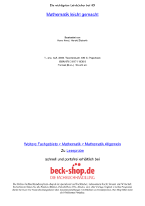 Mathematik leicht gemacht - Toc - Beck-Shop