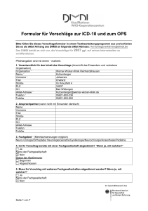 Formular für Vorschläge zur ICD-10 und zum OPS