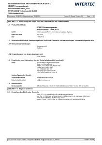 INTER-UNION Technohandel GmbH Sicherheitsdatenblatt 1907