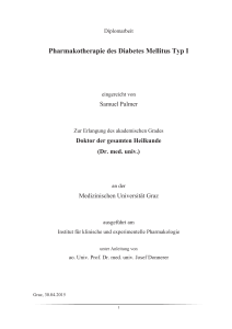 Pharmakotherapie des Diabetes Mellitus Typ I