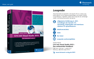 C# 6 mit Visual Studio 2015 – Das umfassende Handbuch