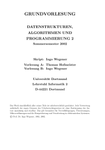 GRUNDVORLESUNG - TU Dortmund, Informatik 2