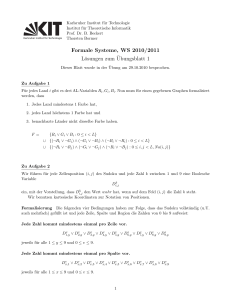 Formale Systeme, WS 2010/2011 Lösungen zum ¨Ubungsblatt 1