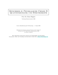 Physikalische Chemie 2