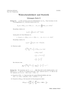 Wahrscheinlichkeit und Statistik - D-MATH