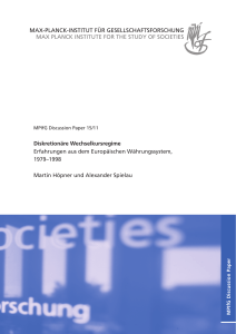 Diskretionäre Wechselkursregime: Erfahrungen aus dem