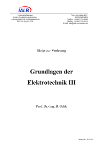 Grundlagen der Elektrotechnik III - Klausuren Elektrotechnik Uni