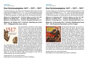 Drei Schicksalsjahre 1417 – 1517