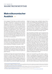 MARKTKOMMENTAR Makroökonomischer Ausblick