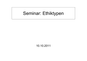 Seminar: Ethiktypen