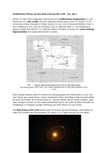 Erdähnlicher Planet um den Roten Zwerg LHS 1140 [21. Apr